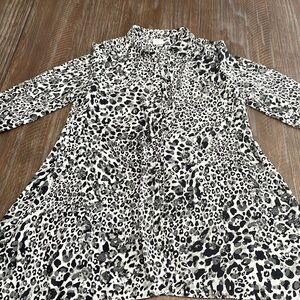 Cupio leopard print sheer blouse dress size M